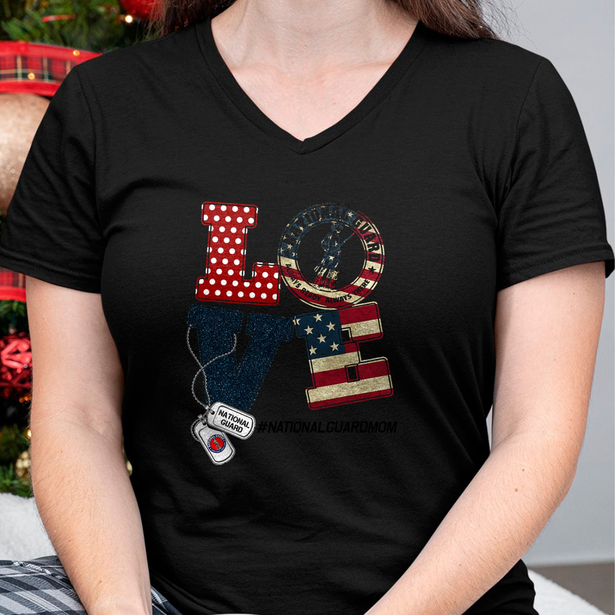 Gift for Mom Shirt, Funny Mom Unisex T-Shirt/Hoodie/Sweatshirt HLT00 - Love National Guard Mom Graduation Proud National Guard Mom T-Shirt