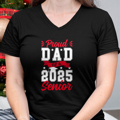 Gift for Dad Shirt, Funny Dad Unisex T-Shirt/Hoodie/Sweatshirt HLT00 – Proud Dad Of A 2025 Senior Dad Of A 2025 Graduate Father T-Shirt