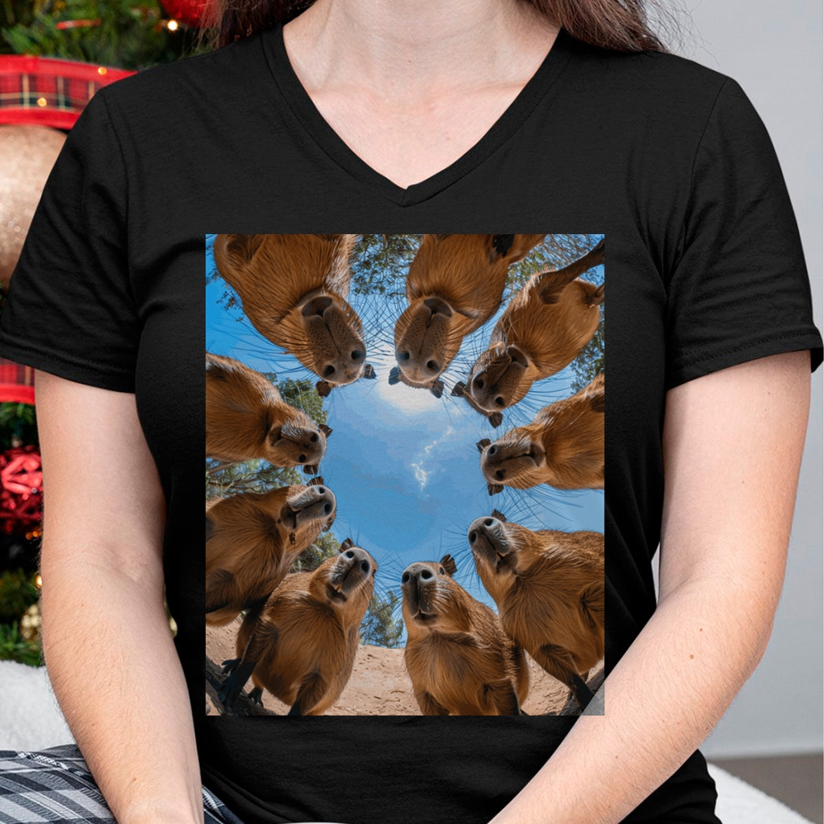 Cute Capybara Shirt, Funny Capybara Unisex T-Shirt/Hoodie/Sweatshirt HLT00 - Funny Graphic Capybara Long Sleeve T-Shirt (3)