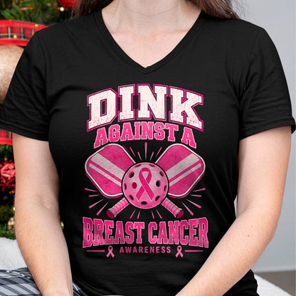 Funny Pickleball Shirt, Pickleball Lover Unisex T-Shirt/Hoodie/Sweatshirt HLT00 - Dink Against Breast Cancer Pickleball Awareness Supporter T-Shirt