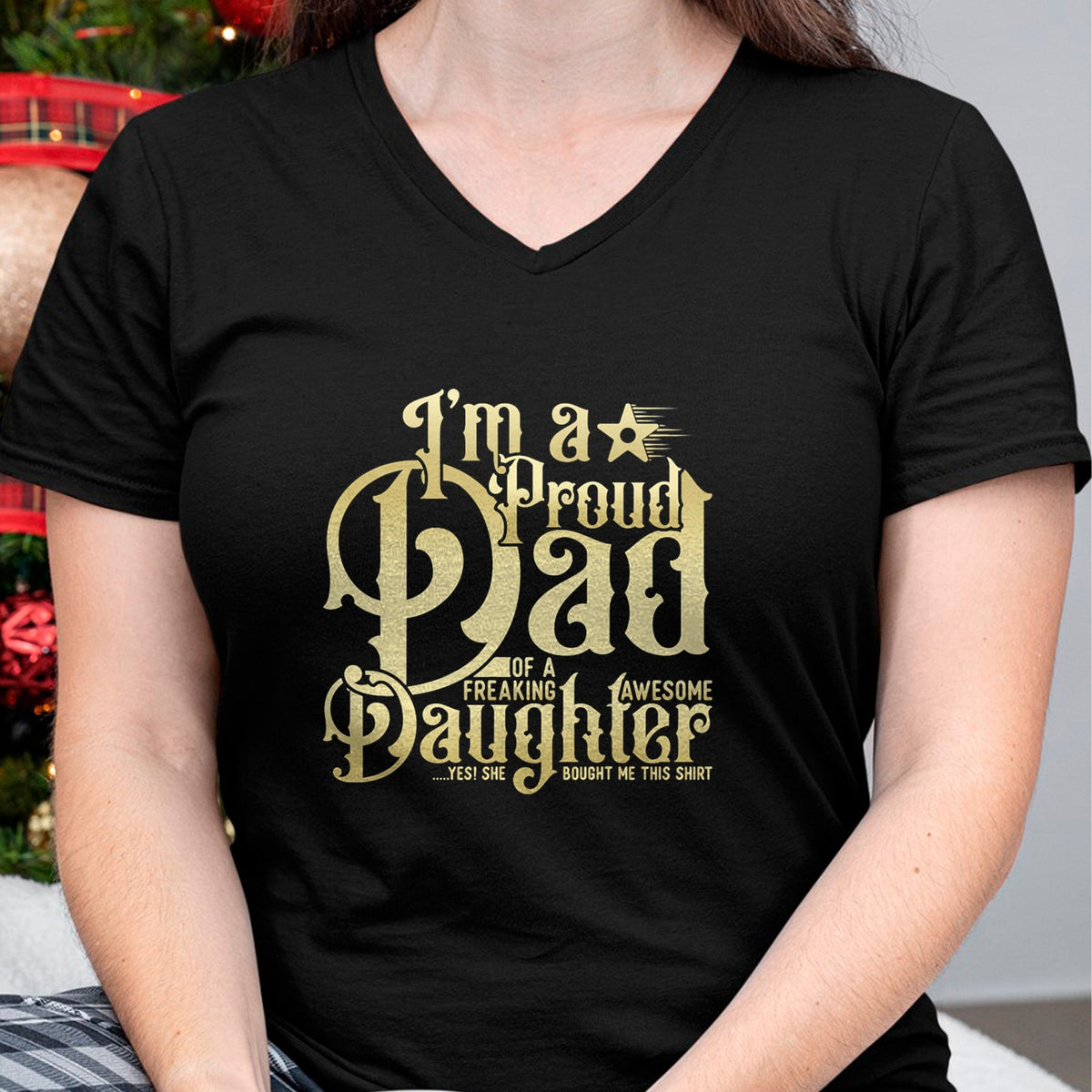 Gift for Dad Shirt, Funny Dad Unisex T-Shirt/Hoodie/Sweatshirt HLT00 – Mens Father_s Day - I_m a Proud Dad of Freaking Awesome Daughter T-Shirt