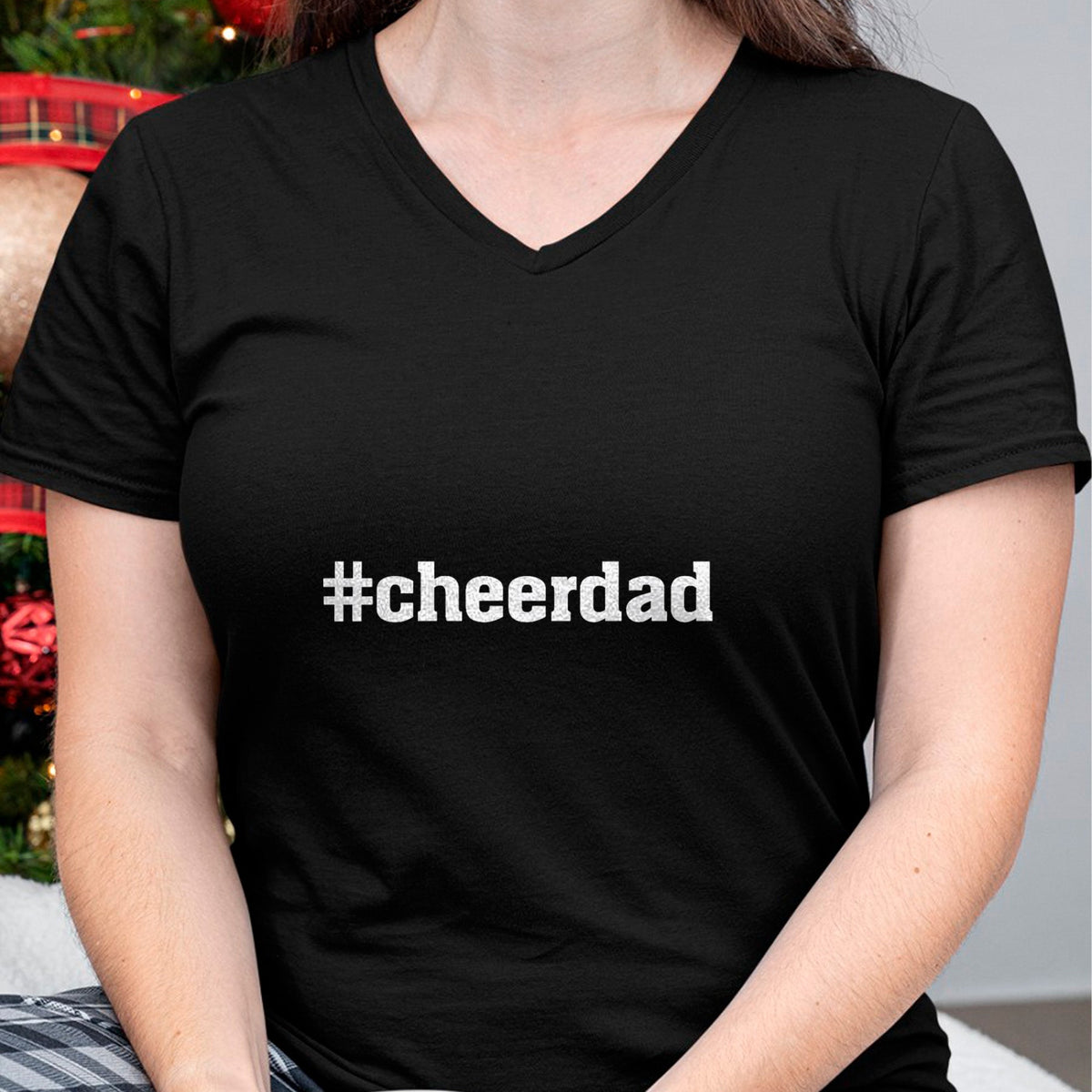 Gift for Dad Shirt, Funny Dad Unisex T-Shirt/Hoodie/Sweatshirt HLT00 – Cheerdad Hashtag Cheer Dad - Proud Father of a Cheerleader T-Shirt