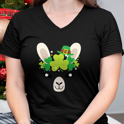 Gift for Mom Shirt, Funny Mom Unisex T-Shirt/Hoodie/Sweatshirt HLT00 - Llama St Patricks Day Shirt Kids Lucky Girl Mom Gift Tee T-Shirt