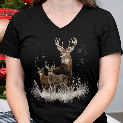 Funny Hunting Shirt, Gift For Hunting Lover Unisex T-Shirt/Hoodie/Sweatshirt HLT00 - Deer Forest Nature Lover Vintage Deer Hunting Hunter T-Shirt, Men, Black, 3X-Large
