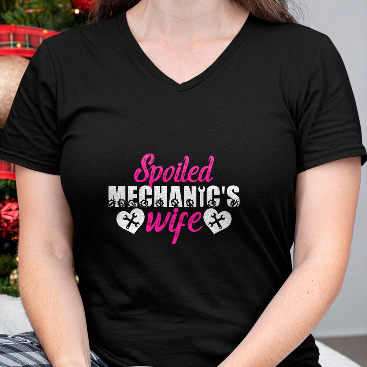 Best Wife Shirt, Wife and Husband Unisex T-Shirt/Hoodie/Sweatshirt HLT00 - Gift for wife T shirt, spoiled wife   Spoiled Mechanic's Wife Of A Mechanic Wife Pullover Hoodie