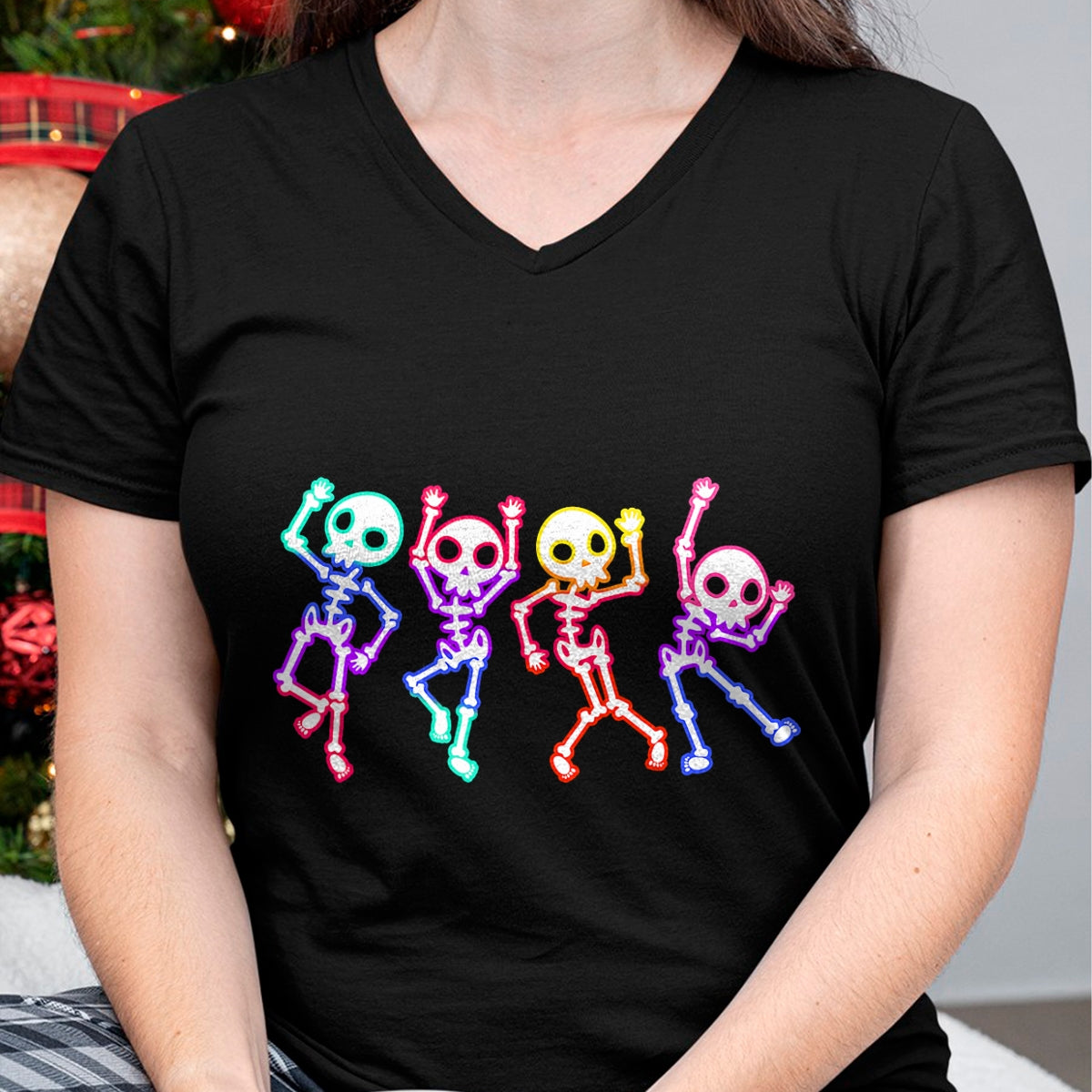 Best Thanksgiving Family Shirt , Funny Thanksgiving UnisexT-Shirt/Hoodie/Sweatshirt HLT00 - Glow in The Halloween Night Skeleton Funny Dancing Skeleton T-Shirt