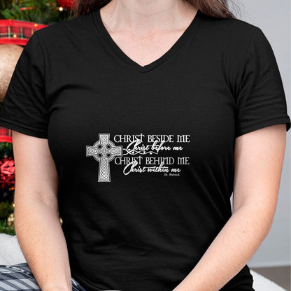 Christian Tee, Christian Faith Unisex T-Shirt/Hoodie/Sweatshirt HLT00 -  Christ Beside Me Christ Before Me Christ Behind Me T-Shirt