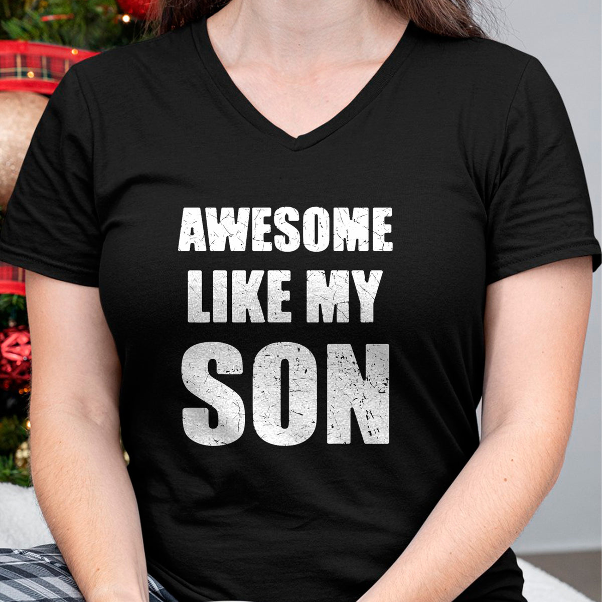 Gift for Mom Shirt, Funny Mom Unisex T-Shirt/Hoodie/Sweatshirt HLT00 - Awesome Like My Son Funny Dad Mom T-Shirt