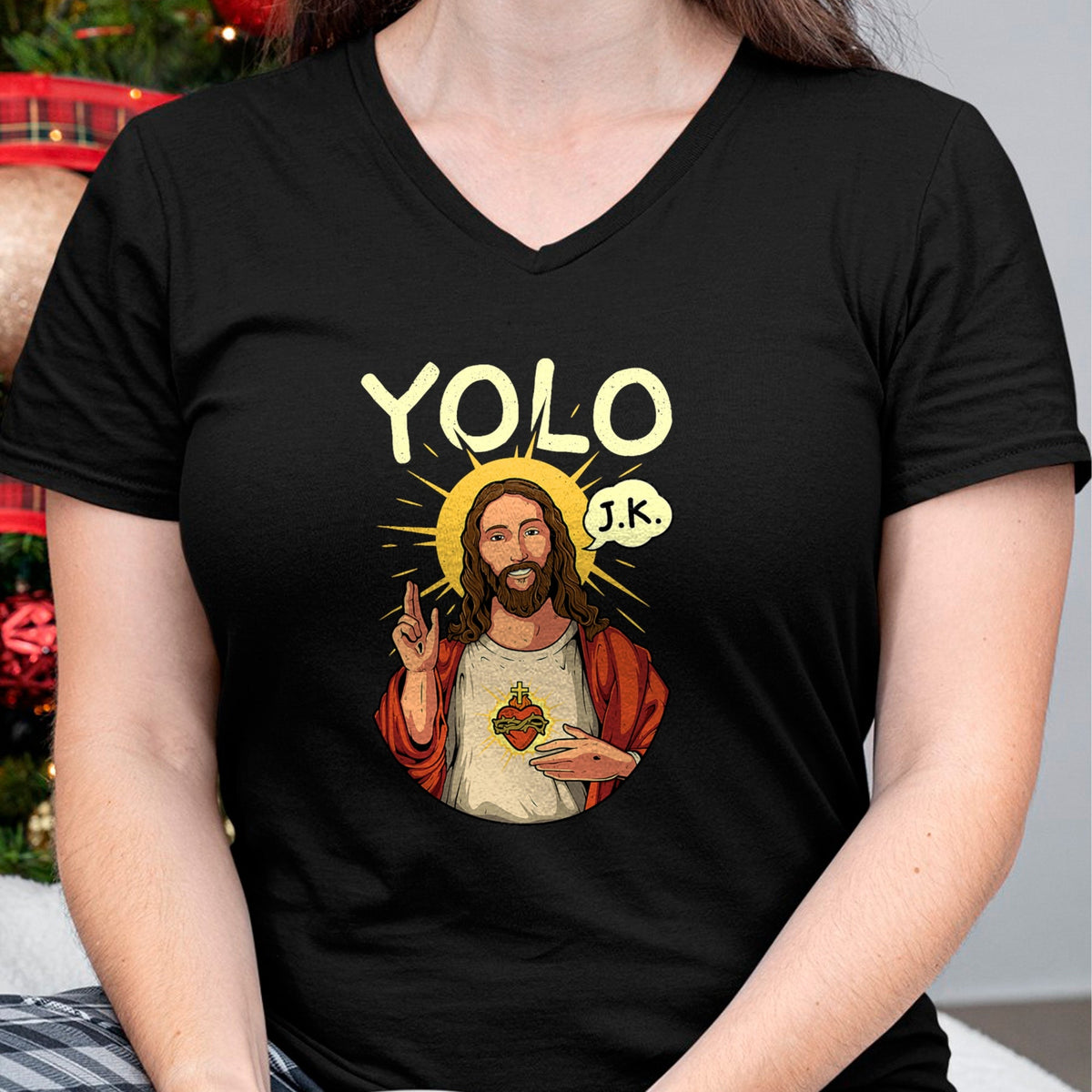 Christian Tee, Christian Faith Unisex T-Shirt/Hoodie/Sweatshirt HLT00 - Jesus Christ YOLO JK Meme Funny Christian Easter T-Shirt
