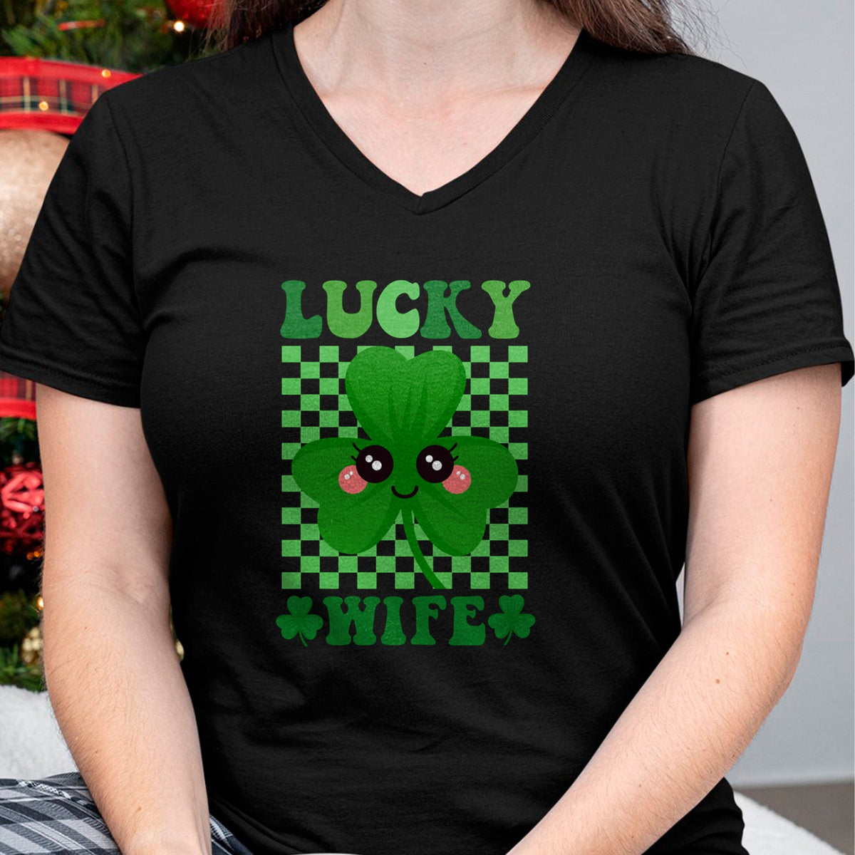 Best Wife Shirt, Wife and Husband Unisex T-Shirt/Hoodie/Sweatshirt HLT00 - Gift for wife T shirt, lucky wife   Lucky Wife Rainbow St Patricks Day Lucky Wife Long Sleeve T-Shir (2)