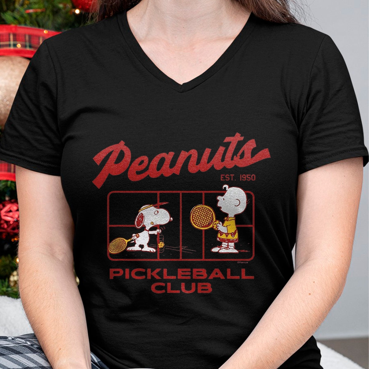 Funny Pickleball Shirt, Pickleball Lover Unisex T-Shirt/Hoodie/Sweatshirt HLT00 - Peanuts - Pickleball Club T-Shirt, Men, Black, 3X-Large