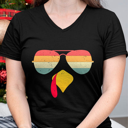 Best Thanksgiving Family Shirt , Funny Thanksgiving UnisexT-Shirt/Hoodie/Sweatshirt HLT00 - Cool Turkey Face with Sunglasses Funny Thanksgiving for Boys T-Shirt