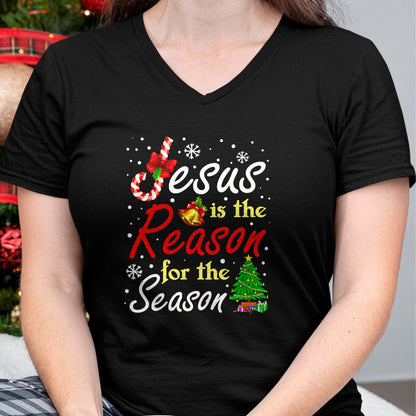 Christian Tee, Christian Faith Unisex T-Shirt/Hoodie/Sweatshirt HLT00 - Christian Jesus The Reason Christmas Stocking Stuffer Gifts T-Shirt