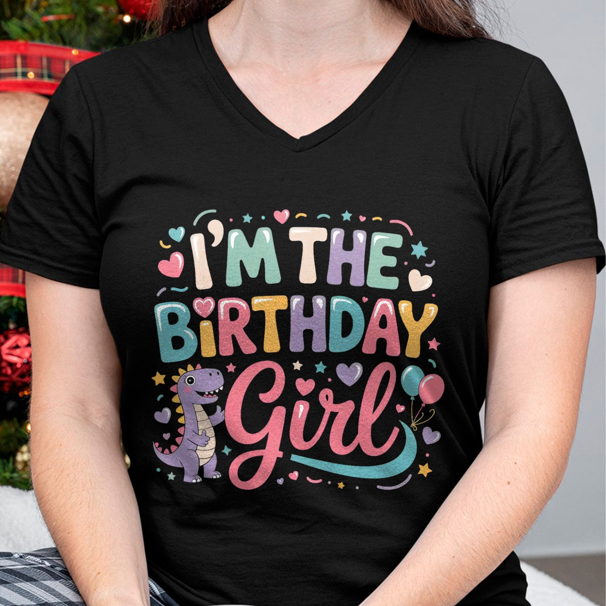 Best Dinosaur Lover Shirt, Funny Dinosaur UnisexT-Shirt/Hoodie/Sweatshirt HLT00 - I_m The Birthday Girl Dinosaur T-Rex Party Family Matching T-Shirt