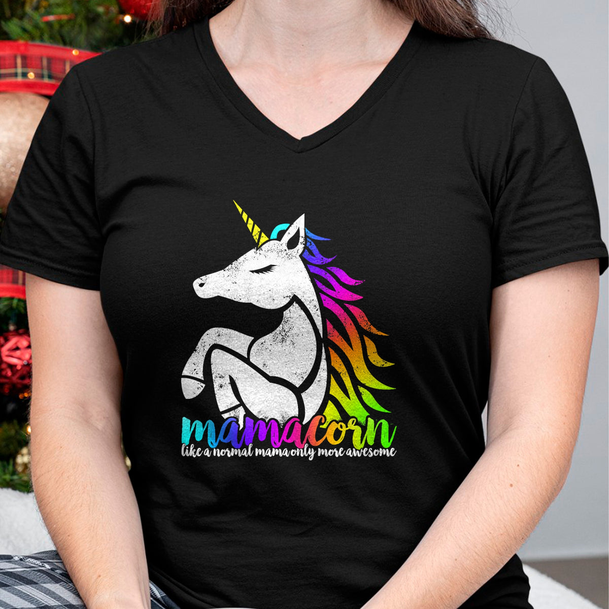Gift for Mom Shirt, Funny Mom Unisex T-Shirt/Hoodie/Sweatshirt HLT00 - Mamacorn Like Normal Mama Only Awesome Mom Ma Gift T-Shirt