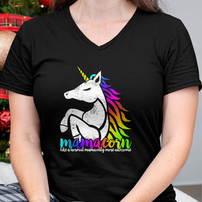 Gift for Mom Shirt, Funny Mom Unisex T-Shirt/Hoodie/Sweatshirt HLT00 - Mamacorn Like Normal Mama Only Awesome Mom Ma Gift T-Shirt