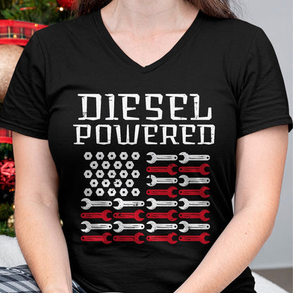 Best Mechanic Life Shirt, Funny Mechanic UnisexT-Shirt/Hoodie/Sweatshirt HLT00 - Diesel Powered US Flag Auto Mechanic Patriot Men Women Kids T-Shirt