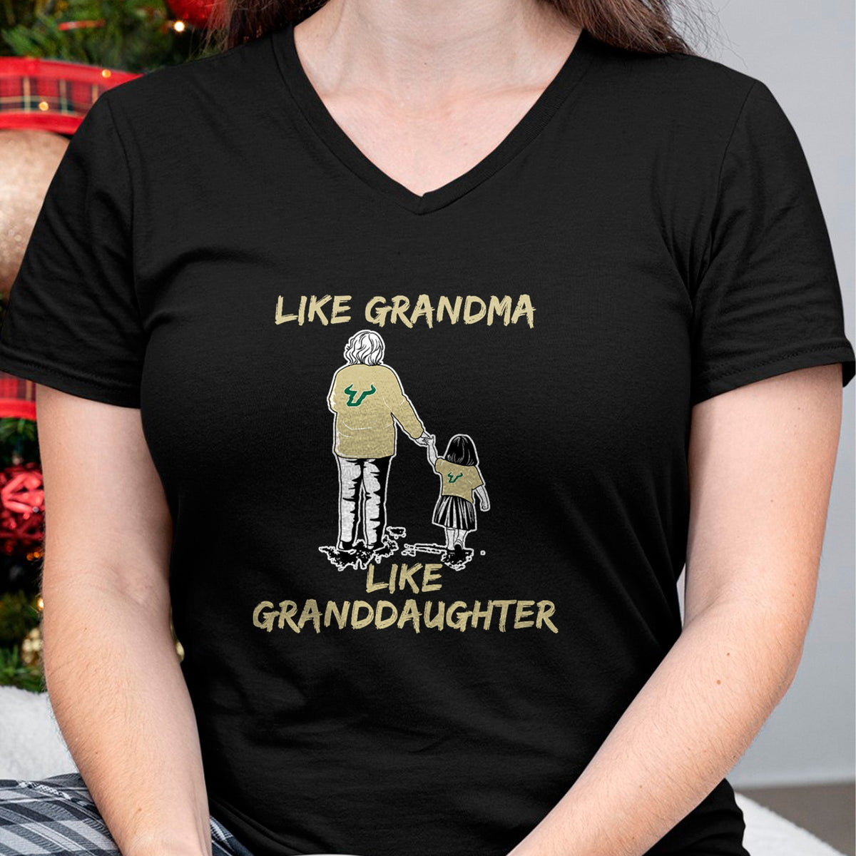 Best Grandma Shirt, Proud Grandma Unisex T-Shirt/Hoodie/Sweatshirt HLT00 - South Florida Bulls Like Grandma Like Granddaughter T-Shirt