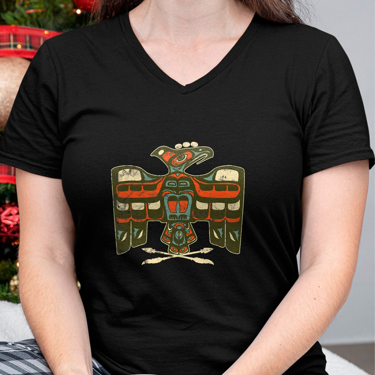 Native American T-Shirts, Vintage Native American Unisex T-Shirt/Hoodie/Sweatshirt HLT00 - vintage Native American Indian Totem Bird Art