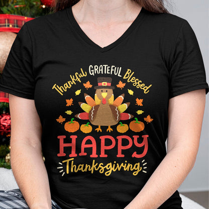Best Thanksgiving Family Shirt , Funny Thanksgiving UnisexT-Shirt/Hoodie/Sweatshirt HLT00 - Thankful Grateful Blessed Happy Thanksgiving Turkey Gobble T-Shirt