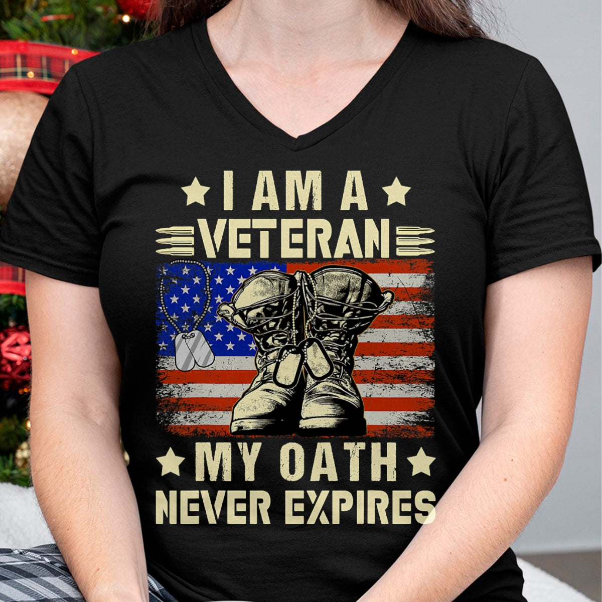 Proud Veteran Shirt, Funny Veteran UnisexT-Shirt/Hoodie/Sweatshirt HLT00 - I am A Veteran My Oath Never Expires Veteran Day USA Flag T-Shirt