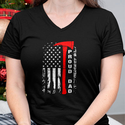 Gift for Dad Shirt, Funny Dad Unisex T-Shirt/Hoodie/Sweatshirt HLT00 – Firefighter Dad Shirt Proud Dad of Brave Firefighter T-Shirt