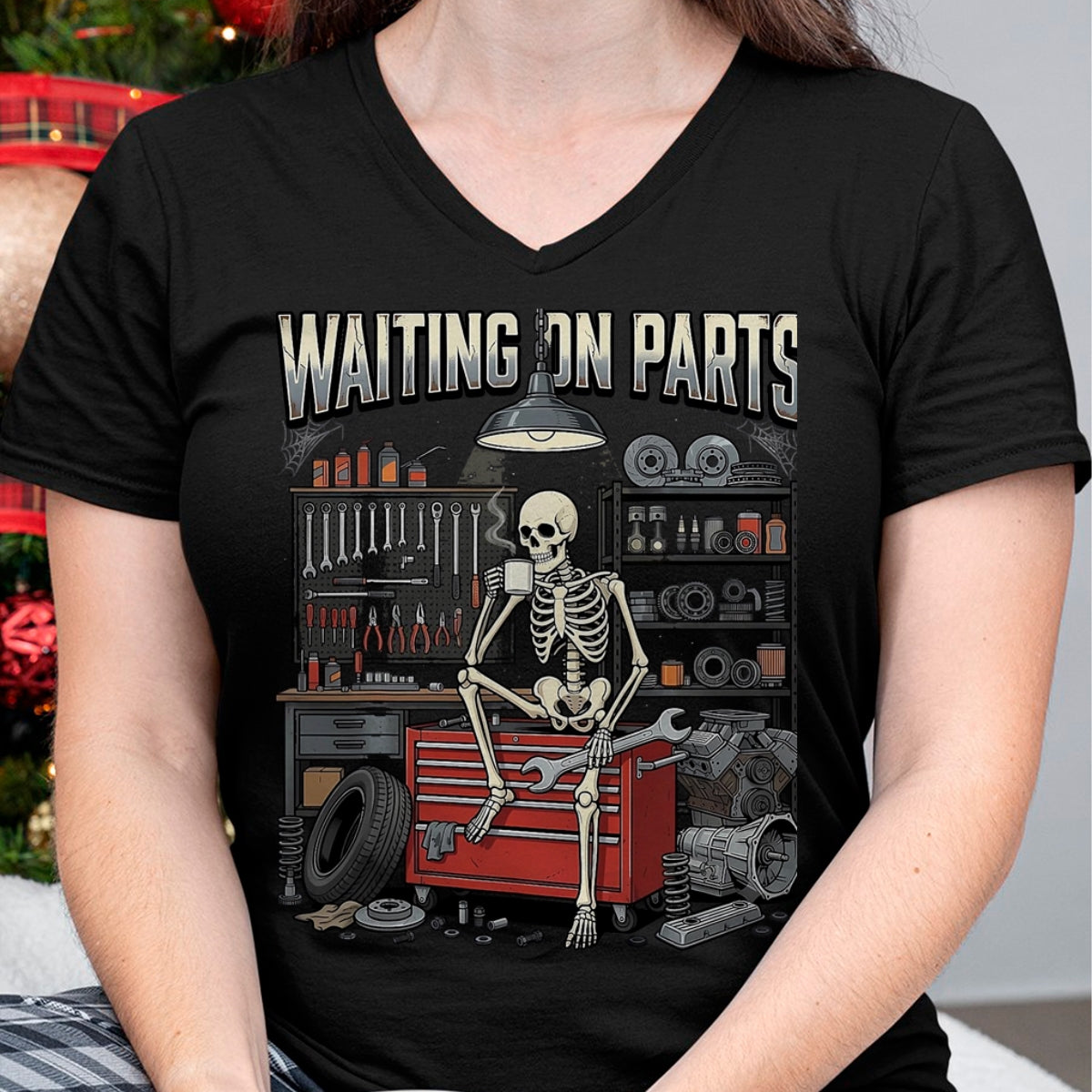 Best Mechanic Life Shirt, Funny Mechanic UnisexT-Shirt/Hoodie/Sweatshirt HLT00 - Funny Waiting On Parts Mechanic Skeleton Auto Repair Life T-Shirt, Men, Black, 3X-Large (2)