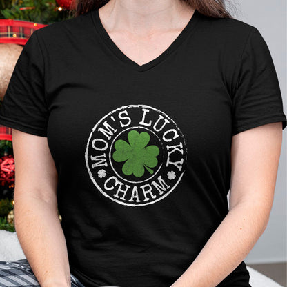 Gift for Mom Shirt, Funny Mom Unisex T-Shirt/Hoodie/Sweatshirt HLT00 - Moms Lucky Charm Irish Clovers Kids Boy Girl St Patricks Day T-Shirt