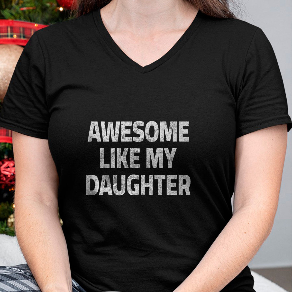 Best Wife Shirt, Wife and Husband Unisex T-Shirt/Hoodie/Sweatshirt HLT00 - Awesome Like My Daughter Father's Day Funny Dad Husband Man Premium T-Shirt