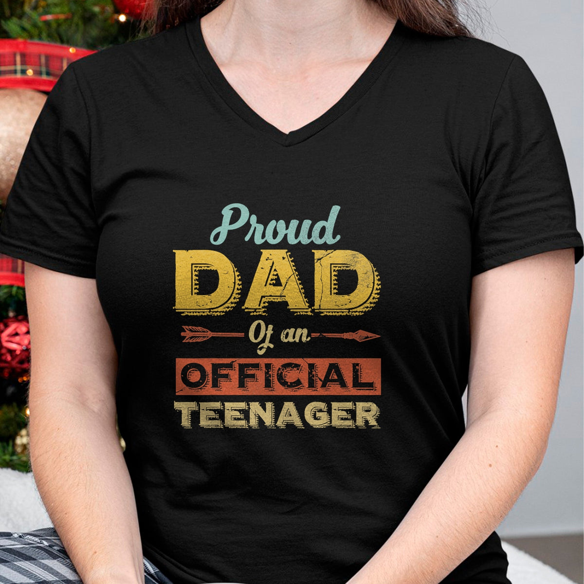 Gift for Dad Shirt, Funny Dad Unisex T-Shirt/Hoodie/Sweatshirt HLT00 – Proud Dad of an Official Teenager 13th Birthday Son Daughter T-Shirt
