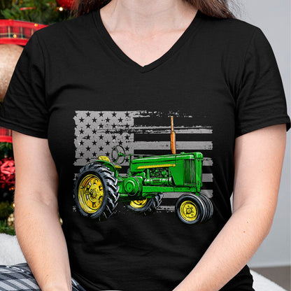 Best Farmer Life Shirt, Funny Farmer UnisexT-Shirt/Hoodie/Sweatshirt HLT00 - Patriotic Farm Tractor America US Flag American Farmer T-Shirt