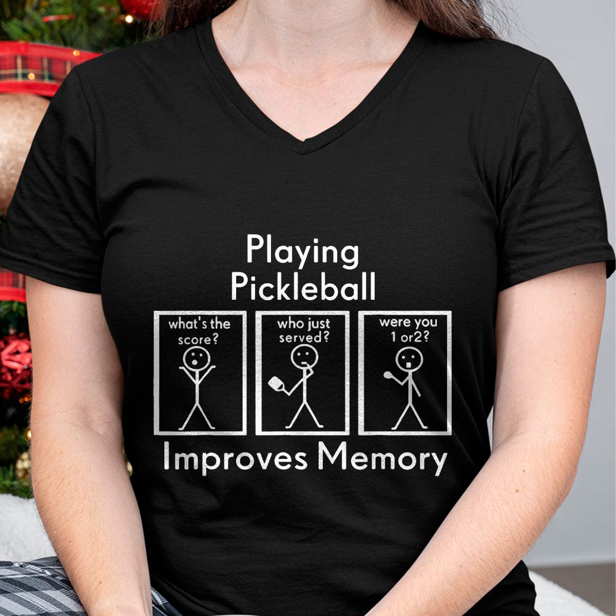 Funny Pickleball Shirt, Pickleball Lover Unisex T-Shirt/Hoodie/Sweatshirt HLT00 - Playing Pickleball Improves Memory Funny Pickleball Player T-Shirt