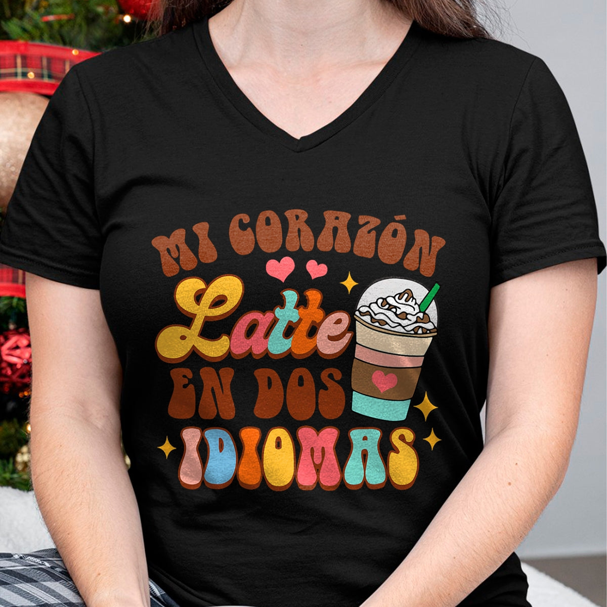 Best Student Shirt, Funny Back To School UnisexT-Shirt/Hoodie/Sweatshirt HLT00 - Maestra Bilingual Teacher Mi Corazon Latte En Dos Idiomas T-Shirt