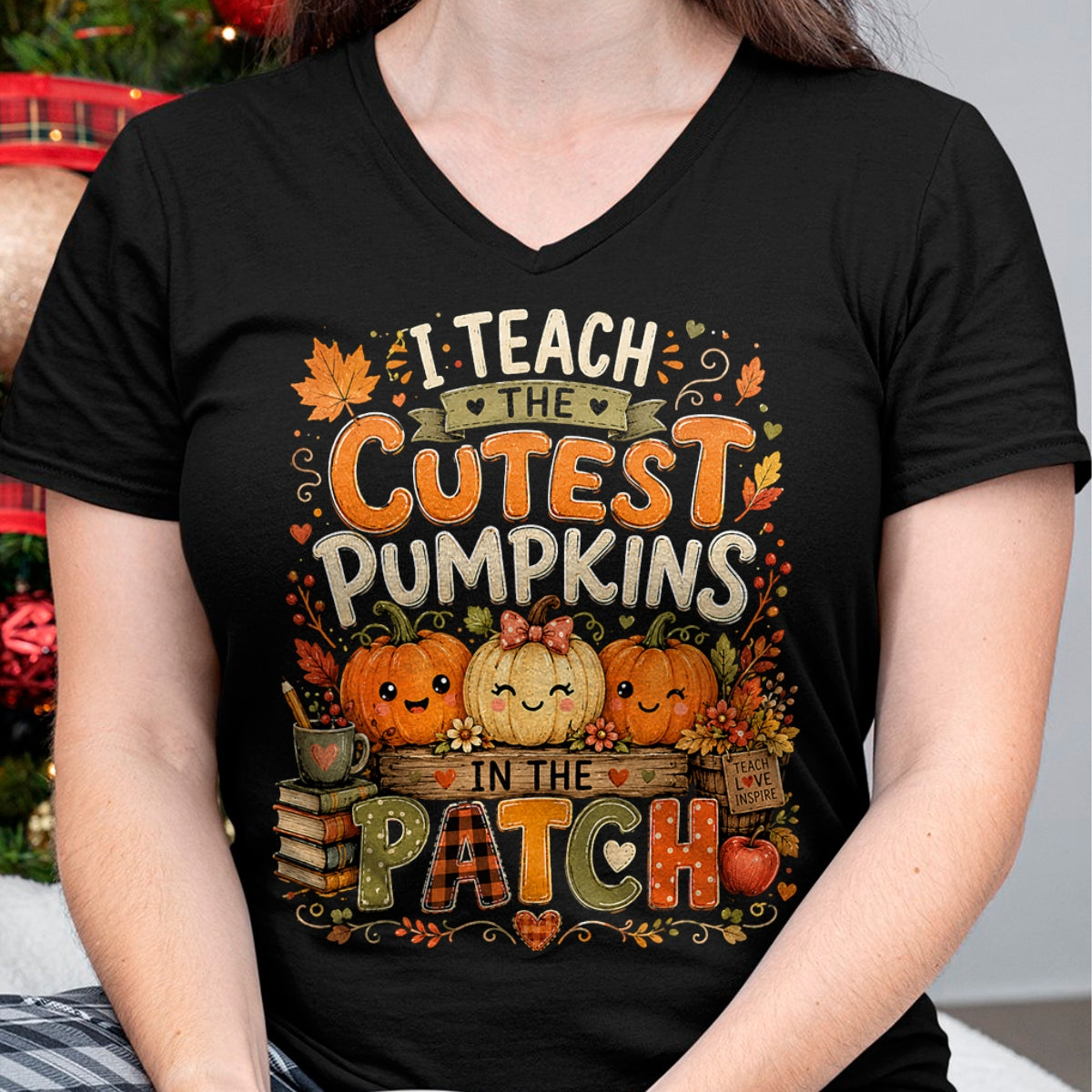 Best Teacher Shirt, Funny Teacher UnisexT-Shirt/Hoodie/Sweatshirt HLT00 - I Teach the Cutest Pumpkins in the Patch Teacher Fall T-Shirt