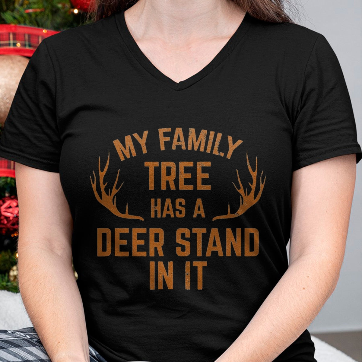 Funny Hunting Shirt, Gift For Hunting Lover Unisex T-Shirt/Hoodie/Sweatshirt HLT00 - My Family Tree Has A Deer Stand in It Hunting Tshirt T-Shirt, Men, Black, 3X-Large