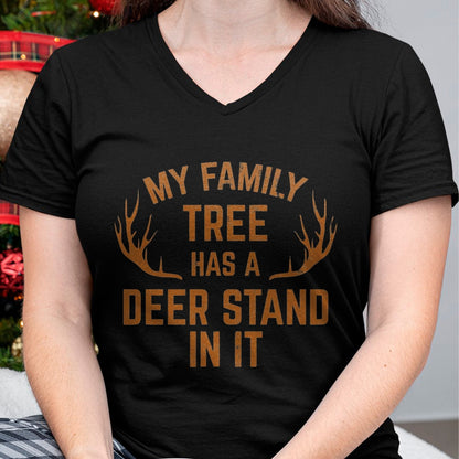 Funny Hunting Shirt, Gift For Hunting Lover Unisex T-Shirt/Hoodie/Sweatshirt HLT00 - My Family Tree Has A Deer Stand in It Hunting Tshirt T-Shirt, Men, Black, 3X-Large