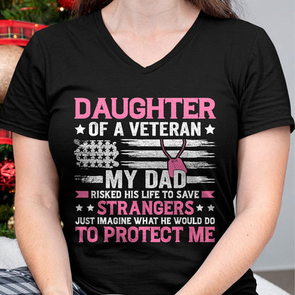 Proud Veteran Shirt, Funny Veteran UnisexT-Shirt/Hoodie/Sweatshirt HLT00 - Daughter of A Veteran Fathers Day Veteran Dad Daughter T-Shirt