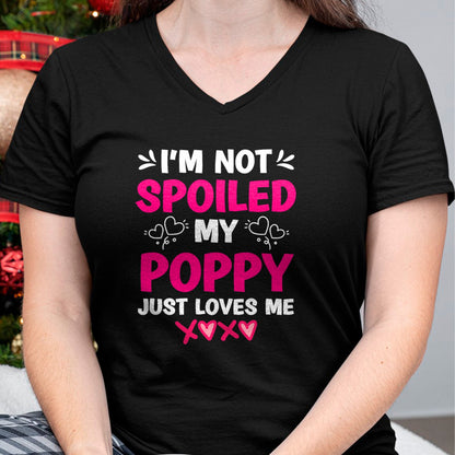 Best Wife Shirt, Wife and Husband Unisex T-Shirt/Hoodie/Sweatshirt HLT00 - I'm Not Spoiled My Poppy Just Loves Me Kids Girls Grandchild T-Shirt