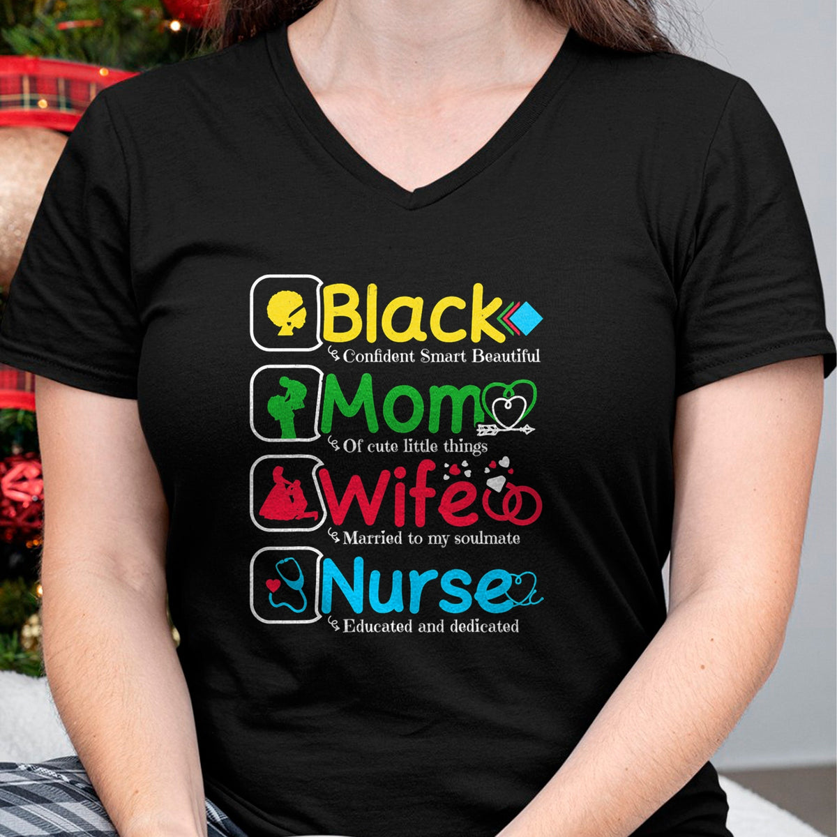 Funny Nurse Shirt, Nurse Unisex T-Shirt/Hoodie/Sweatshirt HLT00 - Black Nurse Mommy Wife - African American Mothers Women Mom T-Shirt