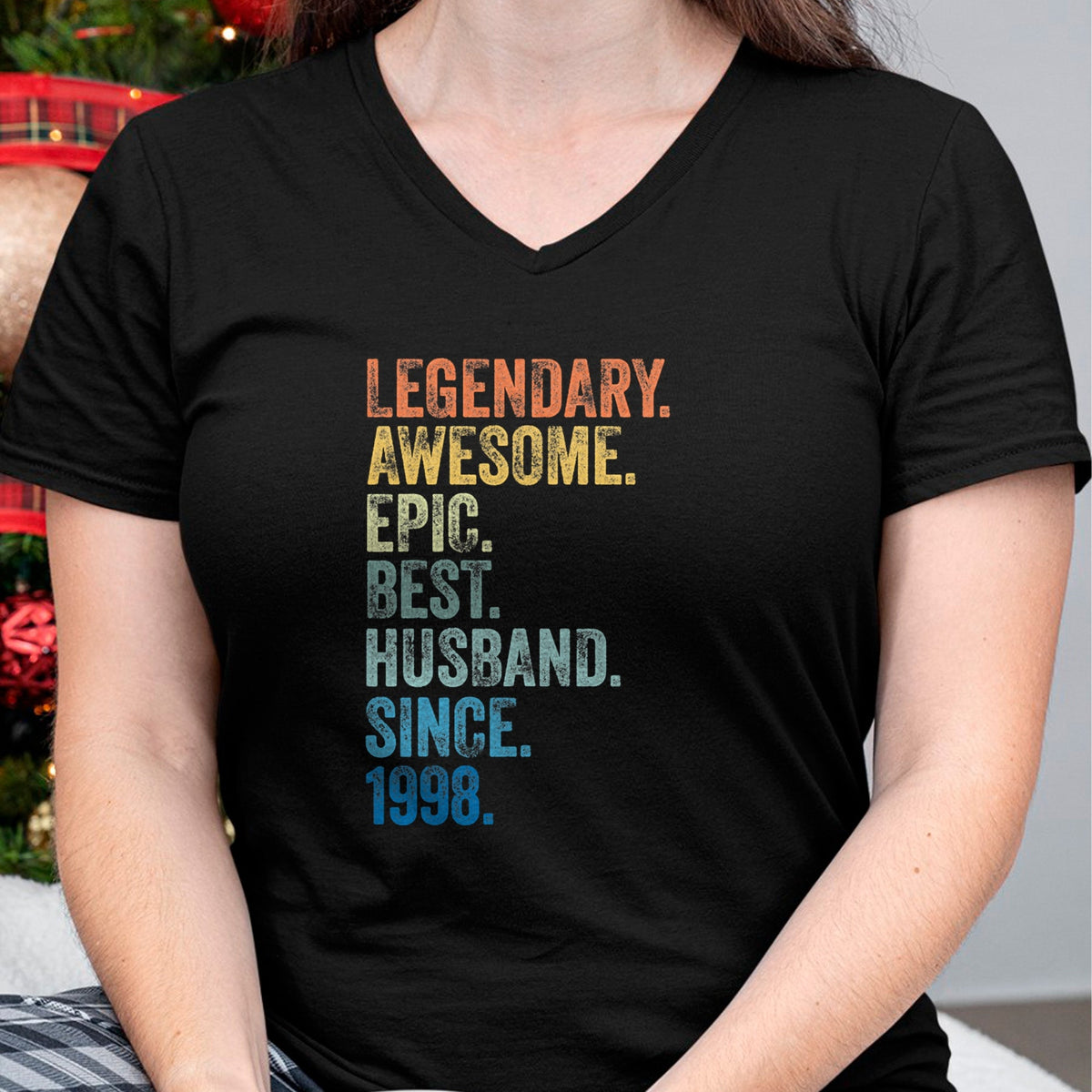 Best Wife Shirt, Wife and Husband Unisex T-Shirt/Hoodie/Sweatshirt HLT00 - Mens Legendary Awesome Epic Best Husband Since 1998 T-Shirt