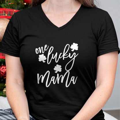 Gift for Mom Shirt, Funny Mom Unisex T-Shirt/Hoodie/Sweatshirt HLT00 - One Lucky Mama Mom St Patricks Day Mommy Momma T-Shirt