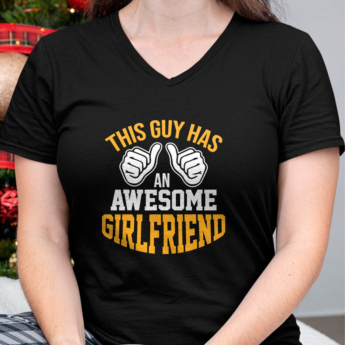 Best Wife Shirt, Wife and Husband Unisex T-Shirt/Hoodie/Sweatshirt HLT00 - This Guy Has An Awesome Girlfriend Partner Pair Forgiven T-Shirt