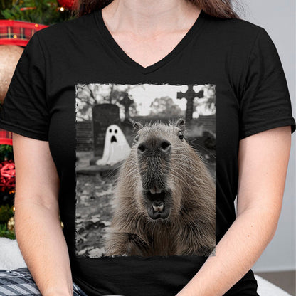 Cute Capybara Shirt, Funny Capybara Unisex T-Shirt/Hoodie/Sweatshirt HLT00 - Funny Capybara Halloween Costume T-Shirt, Men, Black, Small