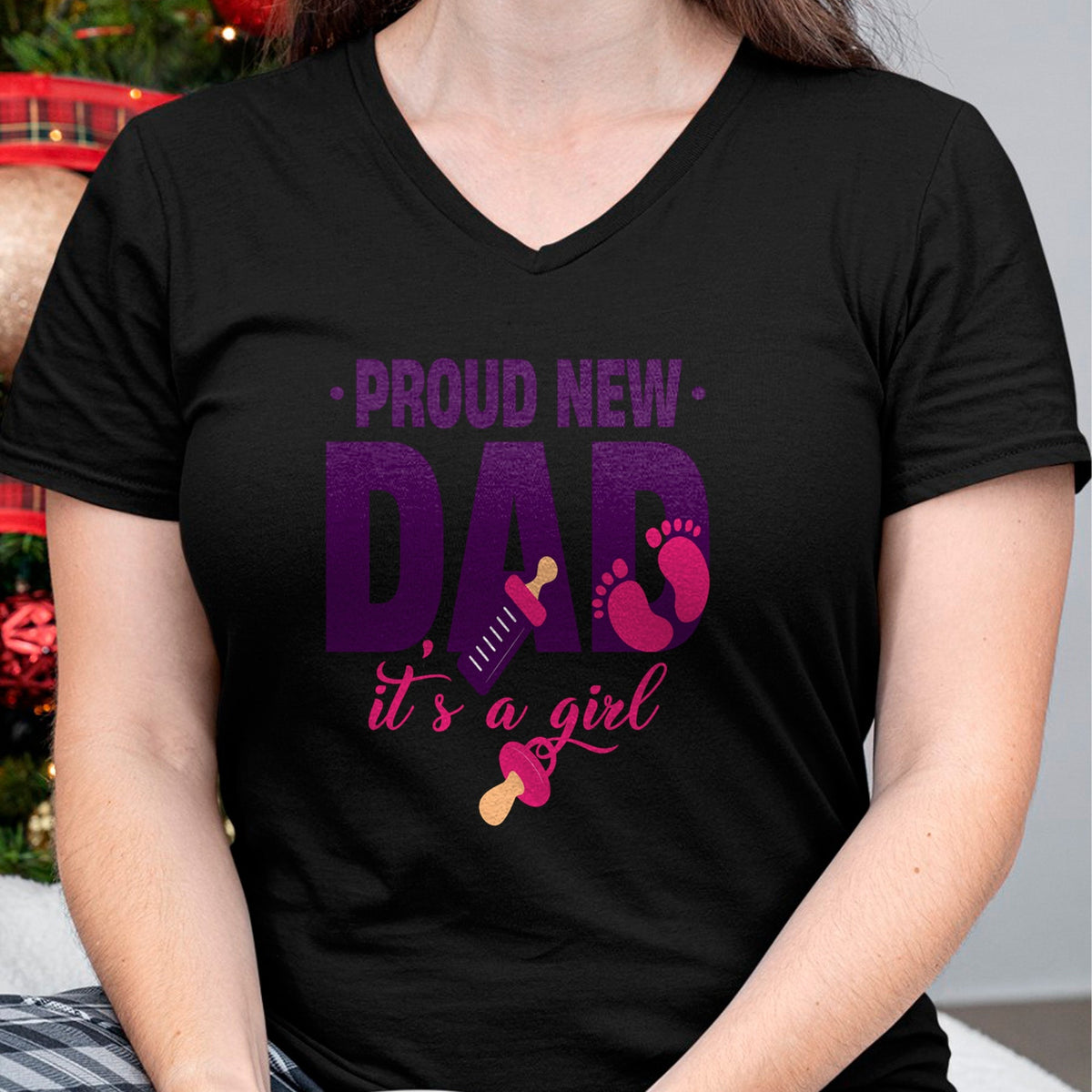 Gift for Dad Shirt, Funny Dad Unisex T-Shirt/Hoodie/Sweatshirt HLT00 – Funny Proud New Dad For Father_s Day It_s A Girl Long Sleeve T-Shirt
