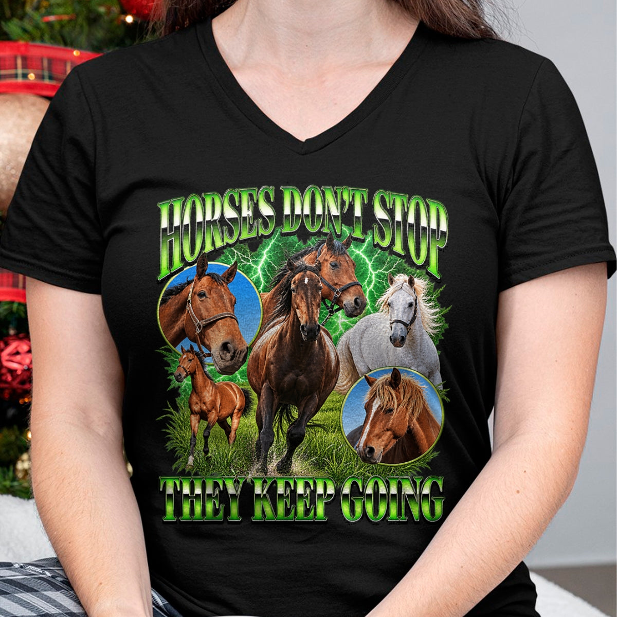 Best Horse Lover Shirt , Funny Horse UnisexT-Shirt/Hoodie/Sweatshirt HLT00 - Horses Dont Stop They Keep Going Equestrian Horse Lover T-Shirt