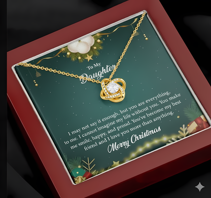TO MY DAUGHTER FROM MOM - Premium Love Knot Necklace
