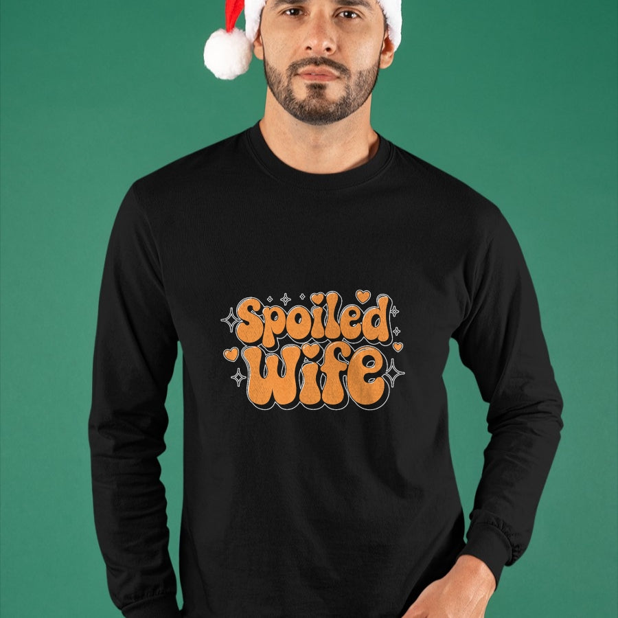 Best Wife Shirt, Wife and Husband Unisex T-Shirt/Hoodie/Sweatshirt HLT00 - Gift for wife T shirt, spoiled wife   Spoiled Wife Premium T-Shirt
