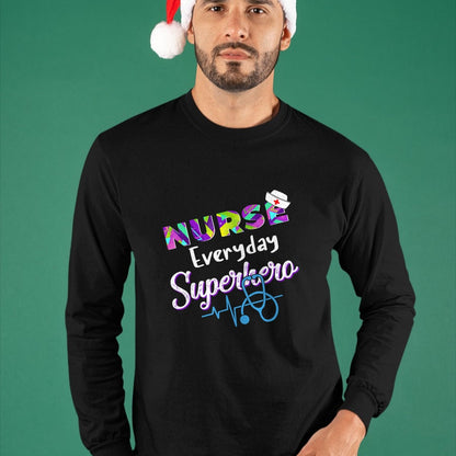 Funny Nurse Shirt, Nurse Unisex T-Shirt/Hoodie/Sweatshirt HLT00 - Nurse Every Day Superhero Coloring International Nurses Day T-Shirt