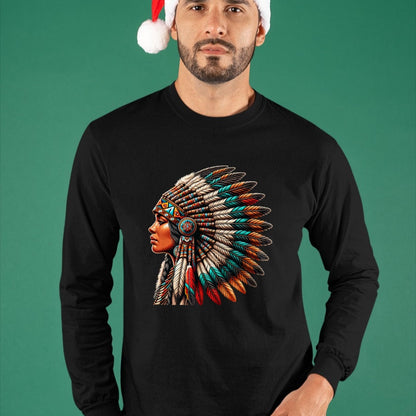 Native American T-Shirts, Vintage Native American Unisex T-Shirt/Hoodie/Sweatshirt HLT00 - Native American Woman Indian Warrior for Women
