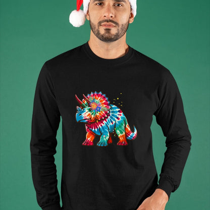 Best Dinosaur Lover Shirt, Funny Dinosaur UnisexT-Shirt/Hoodie/Sweatshirt HLT00 - Tie Dye Color Triceratops Tie Dyed Dinosaur Prehistoric Dino T-Shirt